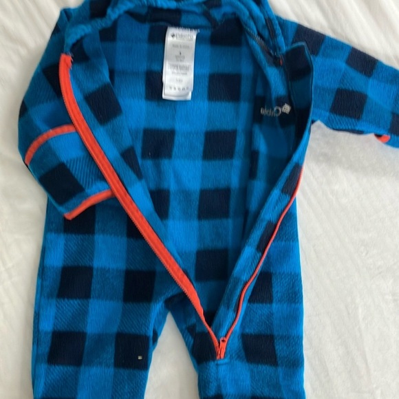 Columbia 6 months infant size Blue and Orange Kids fleece One Piece - Picture 6 of 13